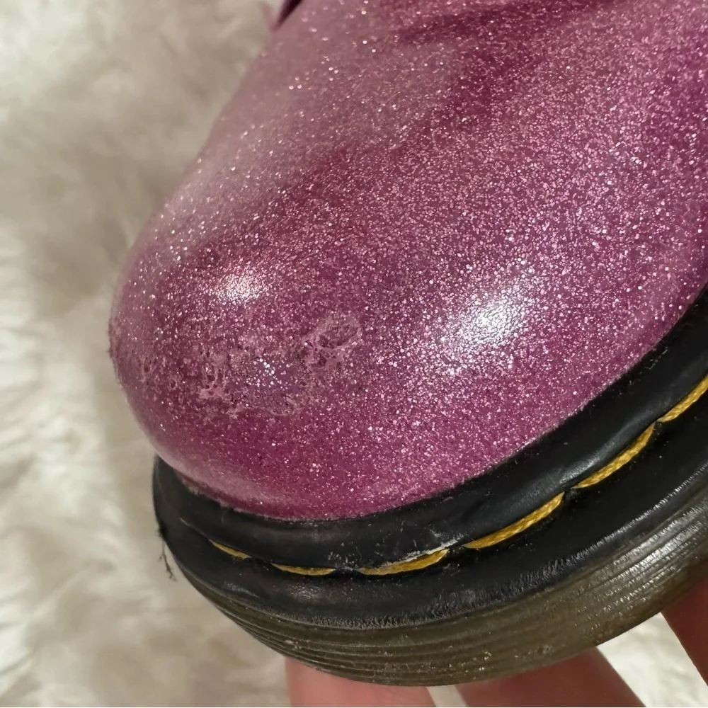 Dr. Martens Pink Patent Leather Combat Boots Size 2
